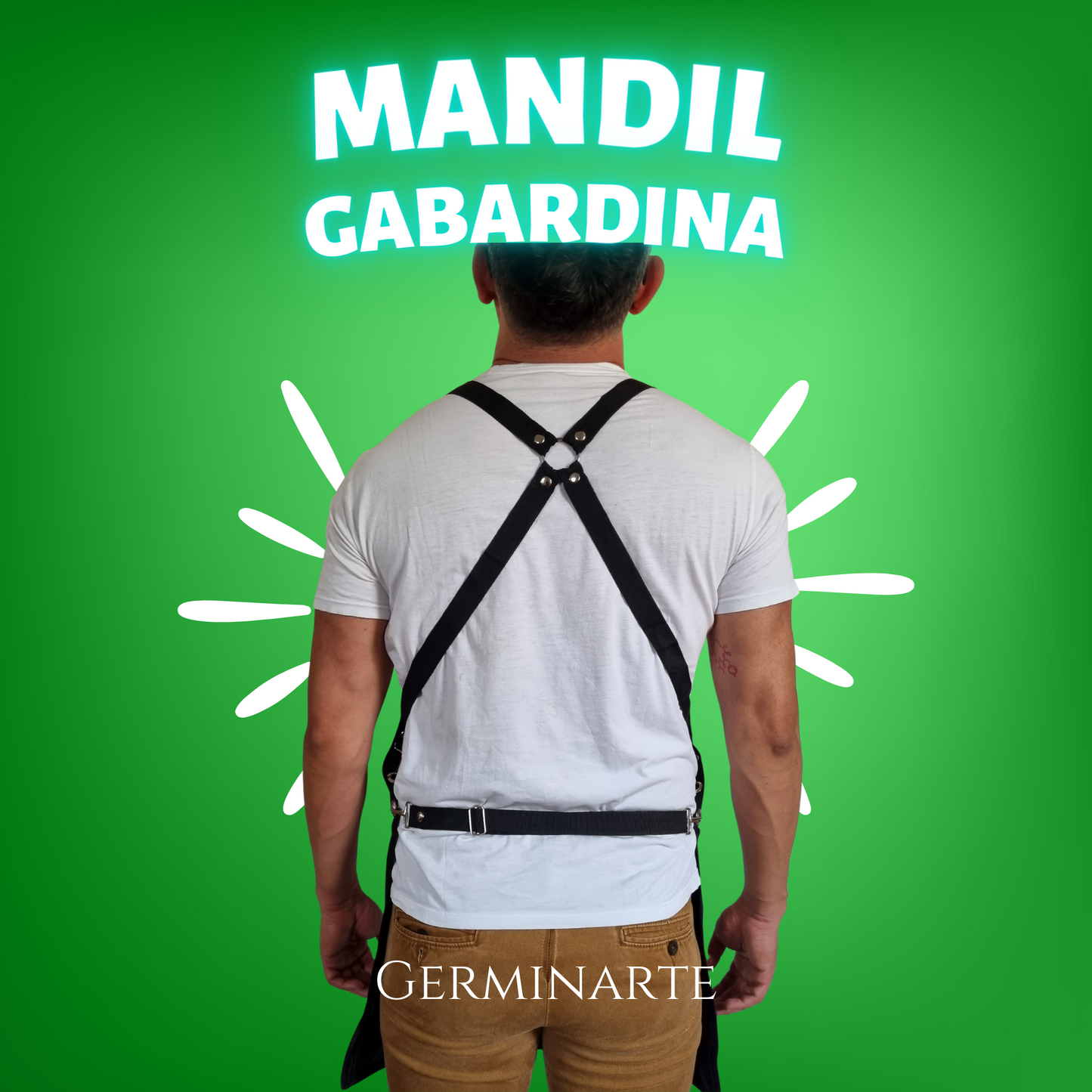 Mandil de Gabardina Negro