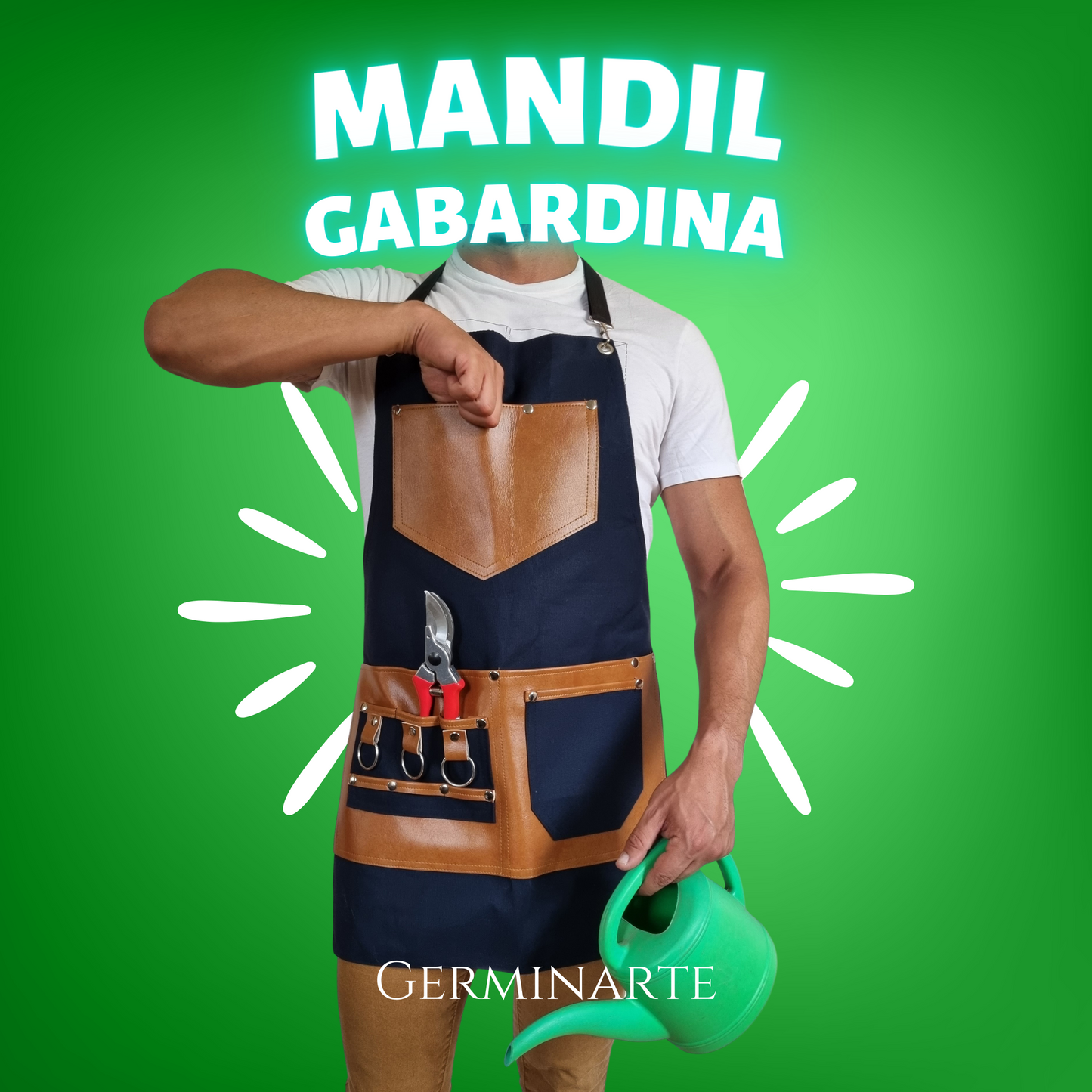 Mandil de Gabardina Azul Marino